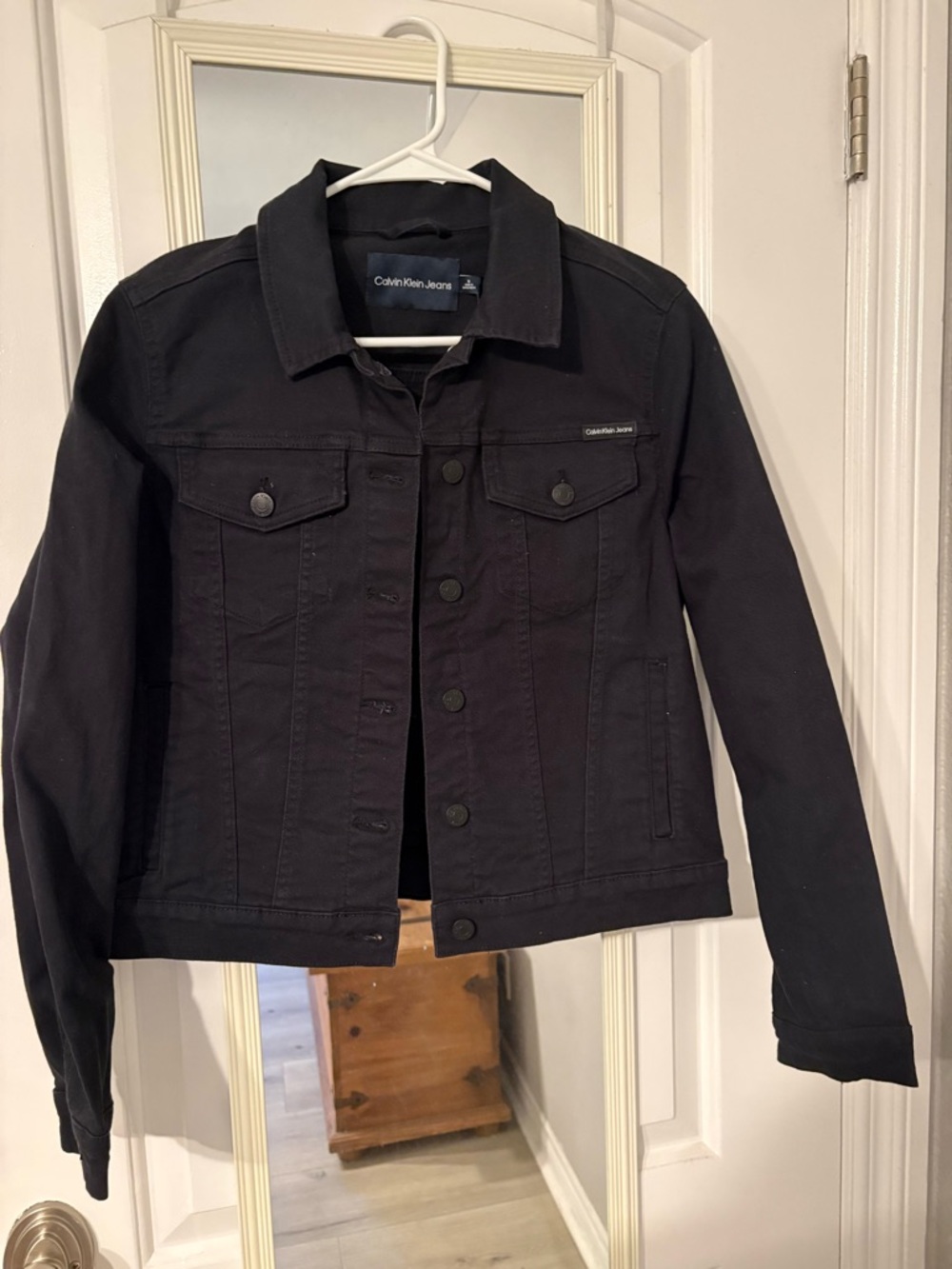 Calvin Klein Jeans Black Denim Trucker Jacket